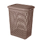Корзина для белья 50л 42х31х56см ECONOVA коричневый пластик