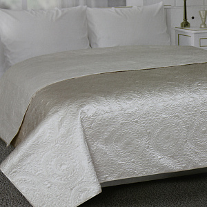 Покрывало DeN Палермо 200х240 атл/мат молочный круги U000215 000000000001203043