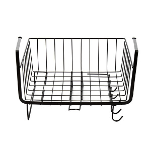 Корзина подвесная с крючками 29х24,5х18,5см черный металл 000000000001224391
