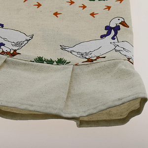 Фартук YELLOW RABBIT"Гусики Серые"Карман/Рюшаарт020.Состав:70%лен/30%хлопок 000000000001186635