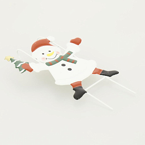 Декоративное украшение Санта/Снеговик 11,5х7,5см MANDARIN железо окрашенное 000000000001209314