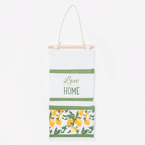 Кармашек текстильный "Love at Home" 2 отделения, 20х40 см 3827147 000000000001185446