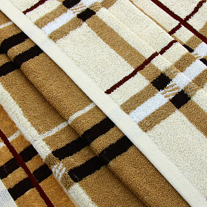 Полотенце DE'NASTIA Барбери 70х130см коричневый 100%Хлопок T000023 000000000001104374