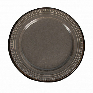Тарелка десертная 20см NINGBO Орнамент серый/черная полоса керамика 000000000001217644