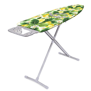 Доска гладильная 122х40см NIKA 10 в ассортименте, подставка под утюг, электрический соединитель 1,6м, нагрузка 25кг, металл/хлопок 000000000001222385