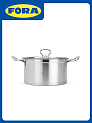 Кастрюля 3,3л FORA нержавеющая сталь/стекло 000000000001222995