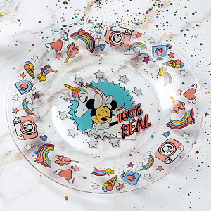 СИМПАТИЯ МИННИ И ЕДИНОРОГ Тарелка десертная 19,6см ОСЗ стекло 000000000001205455