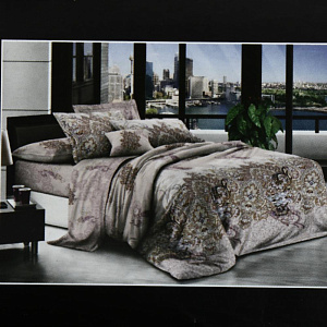 Комплект постельного белья евро ПОСУДА ЦЕНТР восточ узор креп-жаткаполиэстер 000000000001188947