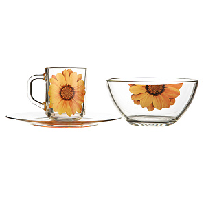 Набор для завтрака Георгин Желтый ОСЗ, 3 предмета 000000000001119936