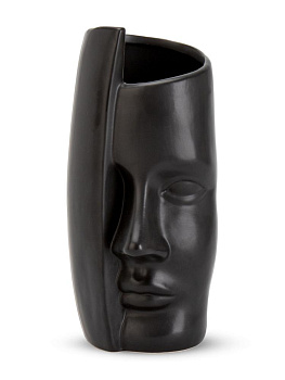 Ваза 11,5х21,5см Фьюжн черный керамика 000000000001225896