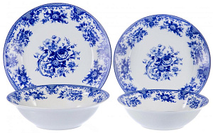 Н-р стол,19шт,6м.тар200мм+6м.тар230мм+6сал750мл+1сал1100мл,гжель,пд/уп,103-02049 000000000001177833