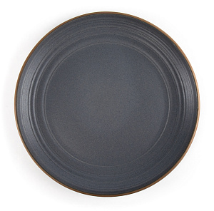 Тарелка десертная 20см Dark grey глазурованная керамика 000000000001217560