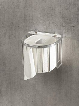 Держатель для туалетной бумаги 13,7x13x10,5см DE'NASTIA серебристый алюминий 000000000001227446