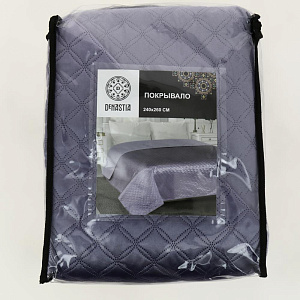Покрывало DeN Палермо 240х260 атл/мат сиреневый геом2 U000243 000000000001203071