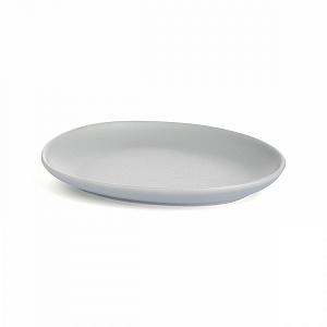 Тарелка обеденная 24x19x2,5см DE'NASTIA Оливки-однотон серый фарфор 000000000001225129