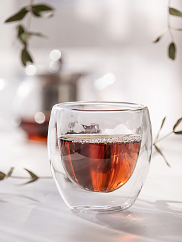 Кружка 250мл LUCKY бочонок с двойными стенками без ручки стекло 000000000001212886