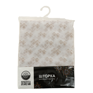 Шторка для ванной 180x200см DE'NASTIA Цветок розовый пева 000000000001190847