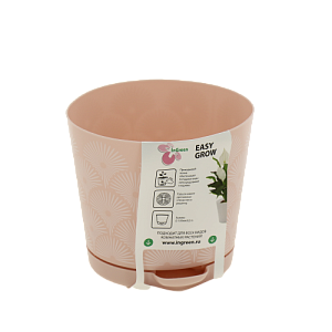 Горшок для цветов Easy Grow D 100 с прикорневым поливом 0,5 л Розовый сад ING47010РС 000000000001191654