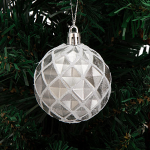 Декоративное украшение Набор шаров 6шт 6см серия Голубая пластик 000000000001224116