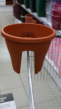 Кашпо на перила D30см H24см 6,5л Терракот пластик 000000000001194503