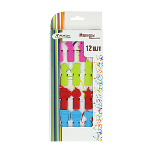 Маркеры для бокалов Marmiton,4.5х2х1 см, 12 шт. 000000000001125460