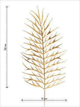 Ветка декоративная Ветка иглицы 12х28см Блеск микс золото/серебро 000000000001209777