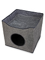 Домик с лежанкой и когтеточкой для животных 40х40х37см полиэстер 000000000001229104