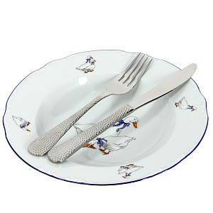 Суповая тарелка Констанция Гуси Люкс Хауз, 23 см 000000000001005950