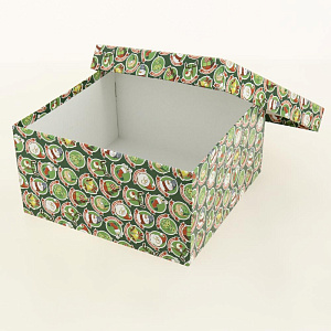 Коробка подарочная 21x21x11см РУТАУПАК Праздничный Круговорот квадратная 000000000001208367