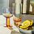 Бокал для вина 250мл LUCKY Модерн толстая ножка оранжевый стекло 000000000001220578