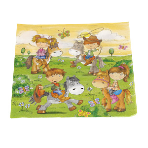 Бумажные салфетки 3-х слойные Ферма Пони Pap Star, 33?33 см, 20 шт. 000000000001142476