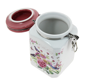 Банка с клипсой для сыпучих продуктов Коралл, 0.9л 000000000001153864