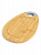 Доска разделочная 30x18x1,5см DE'NASTIA цветной край серый бамбук 000000000001220166