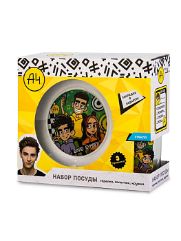 Набор детской посуды 3 предмета ND PLAY Влад А4 и компания стекло 000000000001221868