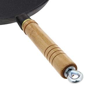 Сковорода 23см деревянная ручка чугун Ф230 HE98 000000000001153032