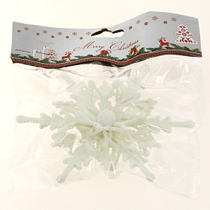 Украшение декоративное на ёлку Снежинка 13см R010509 000000000001192240