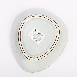 Салатник овальный 19х17х5,5см серый глазурованная керамика 000000000001213874