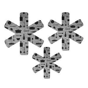 Вкладыши для хранения посуды 38/35,5/26см 3шт искусственный войлок 000000000001222669