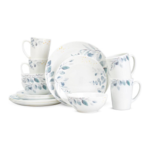 Набор столовой посуды 16 предметов FARFORELLE Эвкалипт (обеденная 24см-4шт/десертная 19см-4шт/салатник 15см-4шт/кружка 350мл-4шт) стеклокерамика Набор столовой посуды 16 предметов FARFORELLE Эвкалипт (обеденная 24см-4шт/десертная 19см-4шт/салатник 15см-4шт/кружка 350мл-4шт) стеклокерамика 000000000001224318