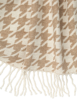 Покрывало 200x230см LUCKY Гусиные лапки бежевый/молочный 50%хлопок/35%акрил/15%полиэстер 000000000001218830