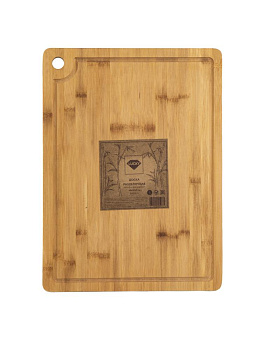 Доска разделочная 40х30х2см LUCKY со стоком для жидкости бамбук 000000000001225427