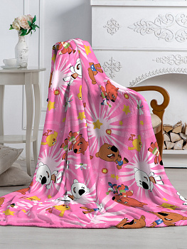 Плед 150х100см ПАВЛИНКА МимиМишки плотность 190гр розовый полиэстер 000000000001181311