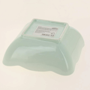 Салатник 700мл/16см ф.квадратКружево светло-зеленоеSHD-012G 000000000001180991