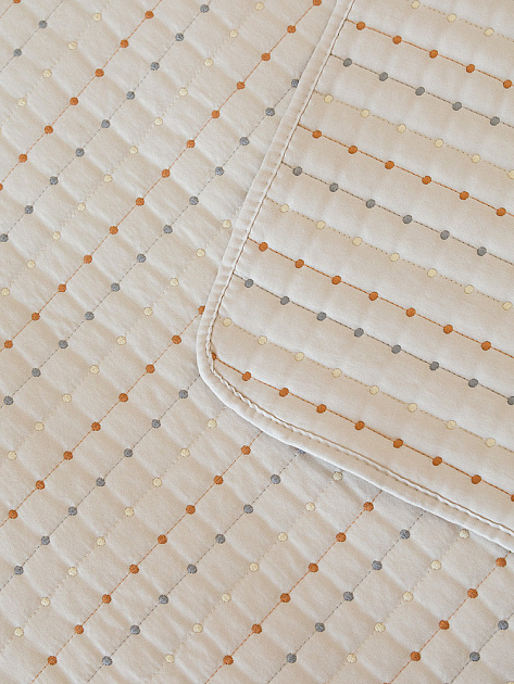 Покрывало 220x240см DE'NASTIA Polka dot бежевый полиэстер 000000000001230721