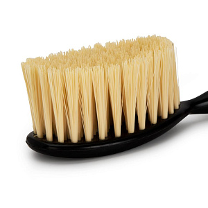 Совок с щеткой для уборки мусора 30х23х7см LUCKY бамбуковая ручка черный пластик 000000000001221886