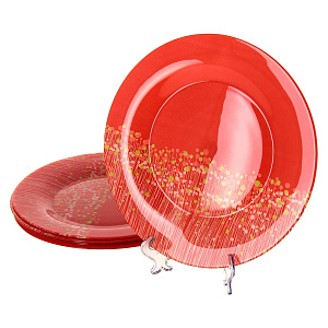 Столовый набор Flowerfield Red Luminarc, 19 предметов 000000000001060749