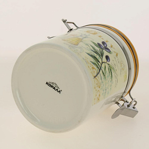 Банка для сыпучих продуктов 700 мл с клипсой подарочная упаковка Tuscan vegetables доломит ZFC039-36 000000000001196874