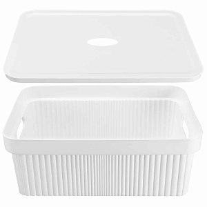 Ящик 13л 38х27х14,4см ECONOVA VELVET белый пластик 000000000001223394