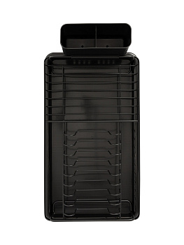 Сушилка кухонная 45x23,5x15см DE'NASTIA с поддоном черный железо/полипропилен 000000000001221873