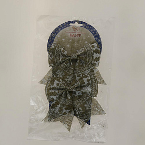 Новогоднее украшение БАНТ Олени из полиэстера, набор из 2 шт. / 11x13см арт.80833 000000000001191257